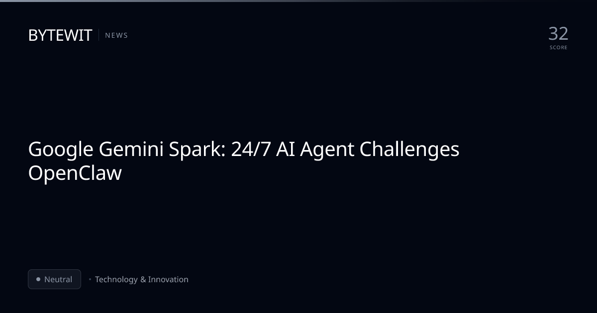 Google Gemini Spark Launches: 24/7 AI Agent | Bytewit