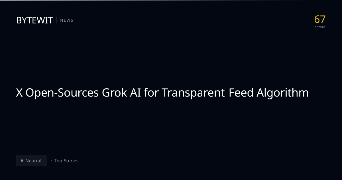 X Open-Sources Grok AI for Transparent Feed Algorithm | Bytewit